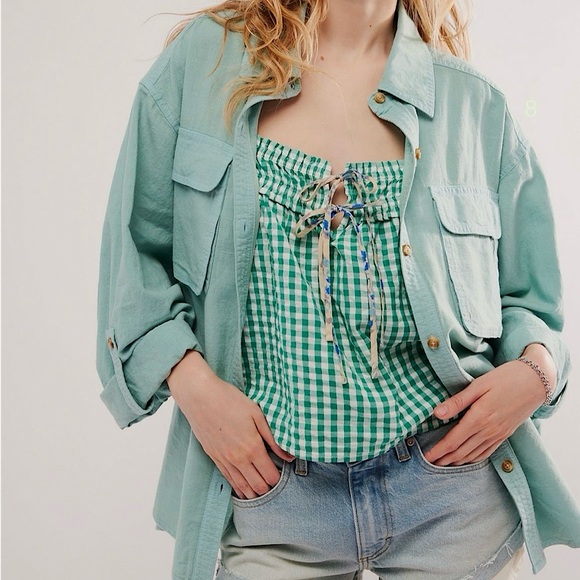 NEW Free People We The Free Made For Sun Linen Shirt - Picture 4 of 10